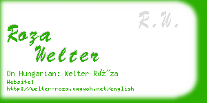 roza welter business card